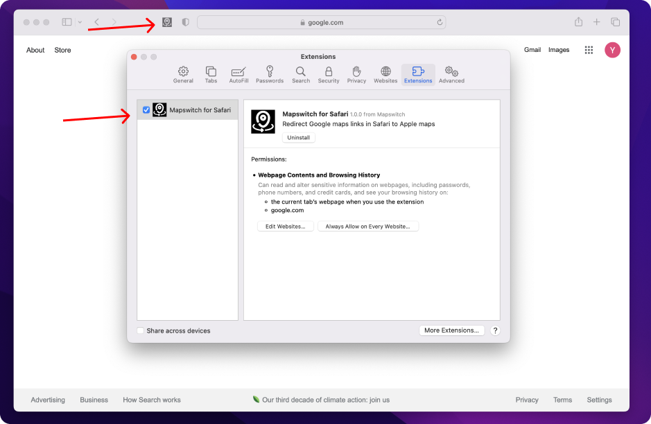 Enable Extension macOS
